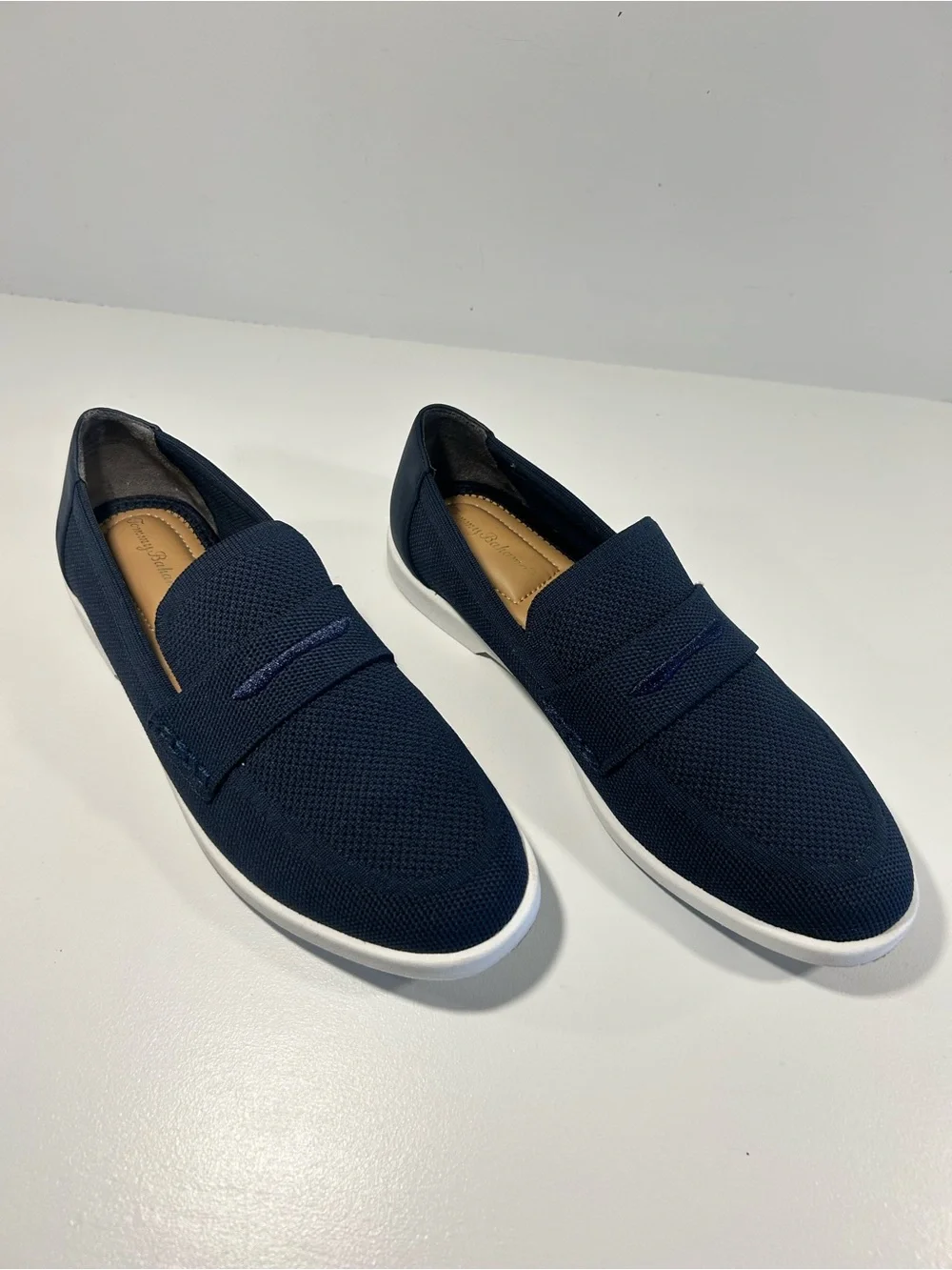 Tommy Bahama Women’s Navy Knit Penny Loafers Comfort Slip On Shoes Size 6.5